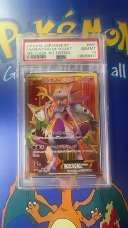 Pokemon Mewtwo EX XY Red Flash 1st Edition Japanese Ultra Rare #065 PSA 10 - Image 1