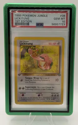 1999 Pokemon Jungle 1st Edition #38 Lickitung - PSA 10 Gem Mint *CASE INCLUDED* - Image 2