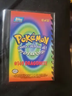 1999 Topps Pokemon the First Movie Dragonite 12 of 12 Die-Cut - Image 2
