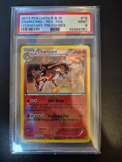 Pokemon Charizard Legendary Treasures Reverse Foil PSA 9 MINT 2013 Pop 139 - Image 3