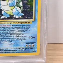 1999 Blastoise Base Set Holo #2 Unlimited PSA 5 Pokemon TCG - Image 4