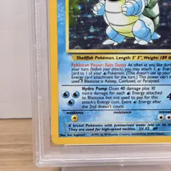 1999 Blastoise Base Set Holo #2 Unlimited PSA 5 Pokemon TCG - Image 5