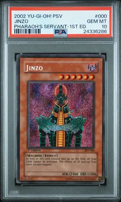 💎 PSA 10 Jinzo 1st Ed Yugioh PSV-000 lob bgs 💎 BRAND NEW CASE / REHOLDER - Image 1