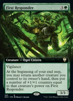 1x First Responder ~ Extended Art NM-Mint, English Commander: Streets of New Cap - Image 1