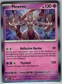 Mewtwo 150/165 Holo SV: Scarlet & Violet 151 - Pokemon Card - NM - Image 1
