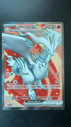 Reshiram ex 158/086 Holo Ultra Rare White Flare Pokemon Near Mint - Image 1