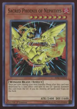 Yu-Gi-Oh! Sacred Phoenix of Nephthys #HISU-EN012 1st Edition Ultra Rare - Image 1