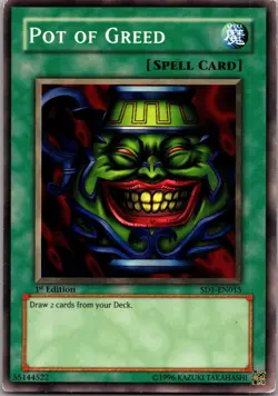Pot of Greed SD1-EN015 Structure Deck: Dragon's Roar Yu-Gi-Oh MP - Image 1