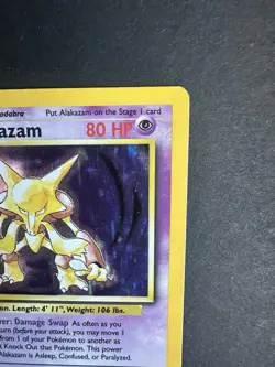 Pokemon TCG Alakazam Base Set Holo Unlimited Rare Card 1/102 1999 - Image 4