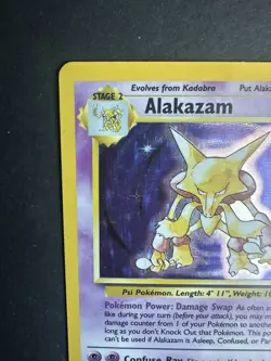 Pokemon TCG Alakazam Base Set Holo Unlimited Rare Card 1/102 1999 - Image 5