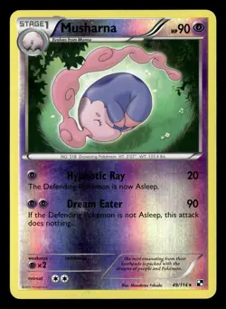 Musharna 49/114 Reverse Holo Rare Black & White Pokemon Card - Image 2
