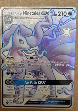 Alolan Ninetales GX Holo SV53/SV94 NM Hidden Fates: Shiny Vault Pokemon Card - Image 1