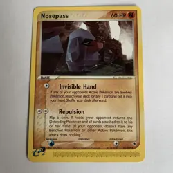 Pokemon Card Nosepass Rare LP Ruby and Sapphire 18/109 - 2003 - E-series - Image 1