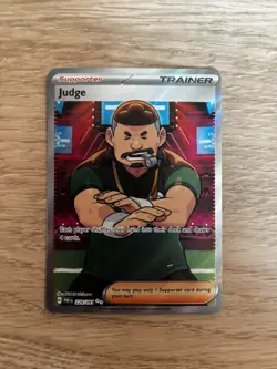 Pokemon TCG Judge Scarlet Violet Paldean Fates Full Art Trainer Card 228/091 - Image 1