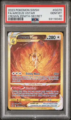 PSA 10 Arceus VSTAR Crown Zenith GG70/GG70 GEM MINT Graded Pokemon Card - Image 1
