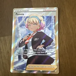 Peonia 196/198 Chilling Reign NM Full Art Ultra Rare Pokemon Card - Image 2