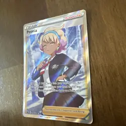Peonia 196/198 Chilling Reign NM Full Art Ultra Rare Pokemon Card - Image 3