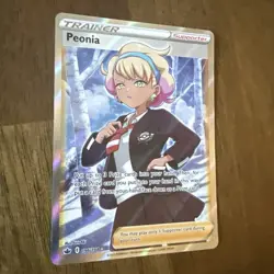 Peonia 196/198 Chilling Reign NM Full Art Ultra Rare Pokemon Card - Image 4