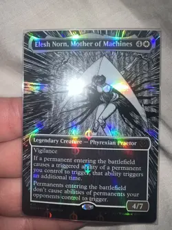 Elesh Norn, Mother of Machines (Borderless) (Step-and-Compleat Foil) Phyrexia - Image 1