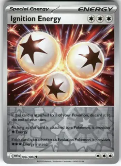 Ignition Energy 086/086 Uncommon White Flare Pokemon Reverse Holo Near Mint - Image 1