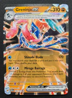 Greninja ex - Pokemon Holo Double Rare 2024 Twilight Masquerade 106/167 NM - Image 1
