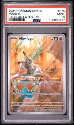 Pokemon TCG Mimikyu Scarlet & Violet Promo Card 075/Promo PSA 9 - Image 1