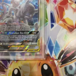 PSA 10 MEWTWO & MEW GX 2019 POKEMON SM BLACK STAR PROMO #SM191 FULL ART TAG TEAM - Image 4