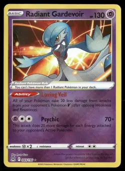 Radiant Gardevoir 069/196 Radiant Rare Holo Lost Origin Pokemon DMG - Image 1