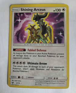 Shining Arceus 57/73 Shining Legends Reverse Holo Holo Rare Basic 130 HP - Image 1
