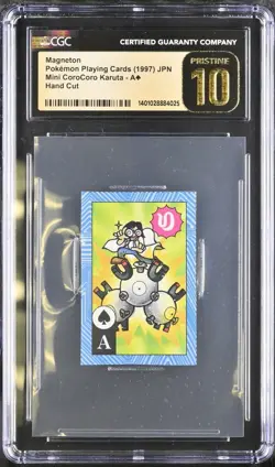 Pokemon Magneton (1997) Mini CoroCoro Karuta Hand Cut POP 1!!! - Pristine 10 - Image 1