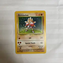 Pokemon TCG Hitmonchan Base Set 7/102 Holo Unlimited Holo Rare - Image 1