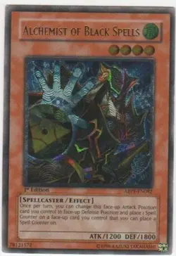 Yugioh! MP Alchemist of Black Spells - ABPF-EN082 - Ultimate Rare - 1st Edition - Image 1