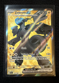 Zekrom ex 158/086 Holo Ultra Rare Black Bolt Pokemon Near Mint - Image 1