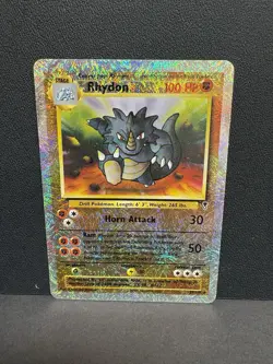 Pokemon TCG Rhydon 35/110 Holo Rare Stage 1 100 HP 2002 EN Vintage - Image 1