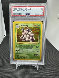 Pokemon 1999 base set Nidoking #11/102 EX PSA 5 - Image 1
