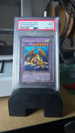 2002 YU-GI-OH! THOUSAND DRAGON MRD-METAL RAIDERS PSA 9 - Image 1