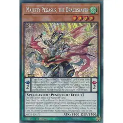 Yu-Gi-Oh Majesty Pegasus The Dracoslayer MP23-EN173 Prismatic Secret Rare - Image 1
