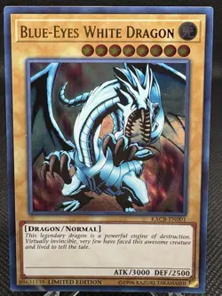 Blue-Eyes White Dragon | 1996 Konami Yu-Gi-Oh! | KACB-EN001 | Ultra Rare | NM - Image 1