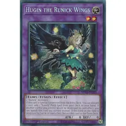 Yu-Gi-Oh Hugin The Runick Wings MP23-EN249 Prismatic Secret Rare 1st Edition - Image 1