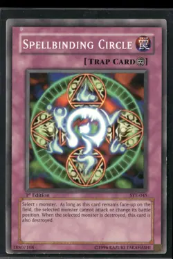 Spellbinding Circle SYE-045 Starter Deck: Yugi Evolution Yu-Gi-Oh 1st Edition HP - Image 1