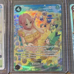 Bandai One Piece CCG OP06 Foil Alt Art Character Lot Rebecca Shuraiya 3 - Image 1