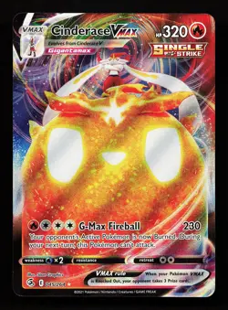 Cinderace VMAX 045/264 VMAX Rare Fusion Strike Pokemon Card - Image 1