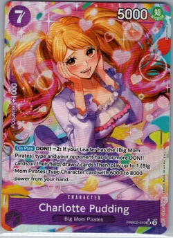 Charlotte Pudding - (Alt Art) PRB02-010 English - One Piece Card - NM - Image 1