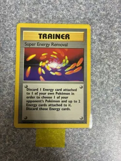 Pokemon TCG Base Set Trainer Super Energy Removal Card 79/102 Rare Card - Image 1