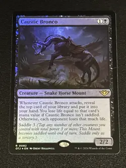 MTG Outlaws of Thunder Junction Caustic Bronco Foil 0082 Rare - Image 1