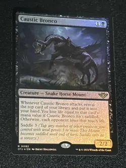 MTG Outlaws of Thunder Junction Caustic Bronco Foil 0082 Rare - Image 2