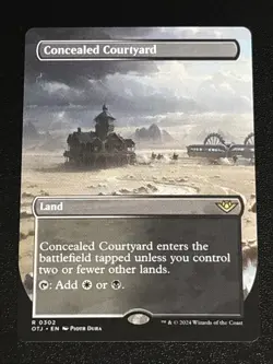 MTG Outlaws of Thunder Junction Concealed Courtyard Borderless 0302 Rare - Image 1