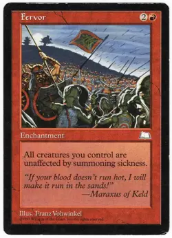 Fervor 1997 Weatherlight #99 Red Rare Enchantment MTG LP AZ1 - Image 1