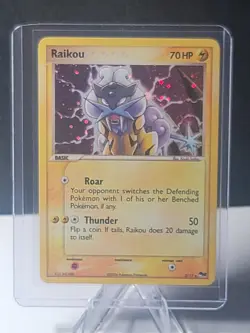 Pokemon Card Raikou 3/17 Pop Series 2 Holo Rare vintage, LP Collectable - Image 1