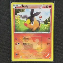 Tepig - 15/114 - Crosshatch Holo - League Promo - Pokemon Card - NM/M - Image 1